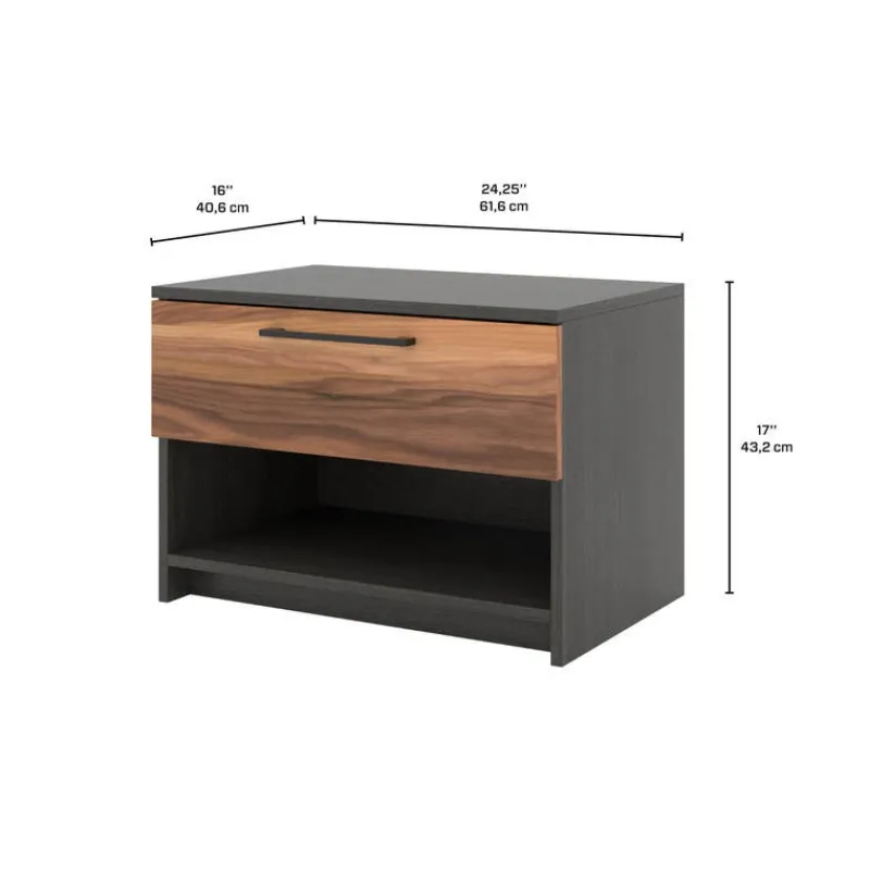 MEQ 1-Drawer Nightstand