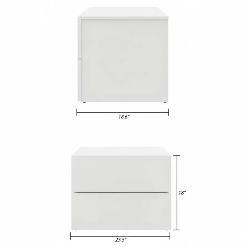 Nexera 2-Drawer Nightstand -