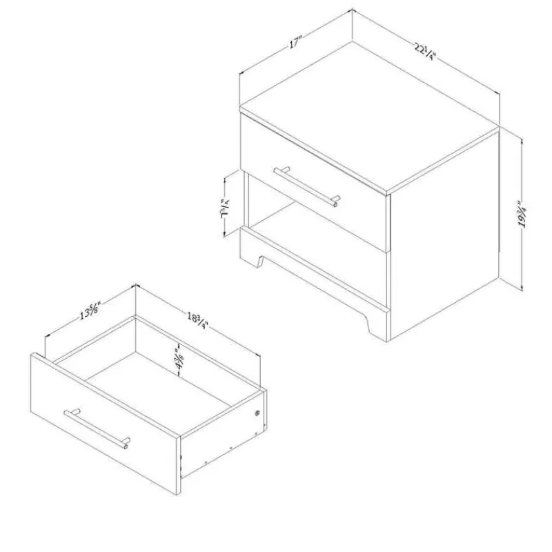 Meubles South Shore 1-Drawer Nightstand - South Shore