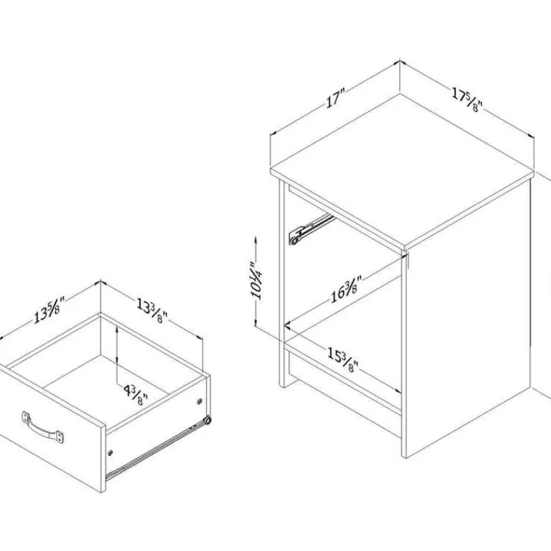 Meubles South Shore 1-Drawer Nightstand - South Shore