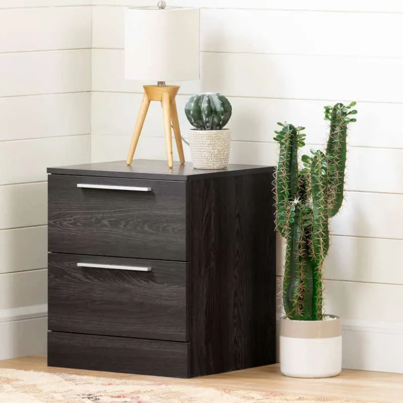 Meubles South Shore 2-Drawer Nightstand with Charging Outlet - South Shore
