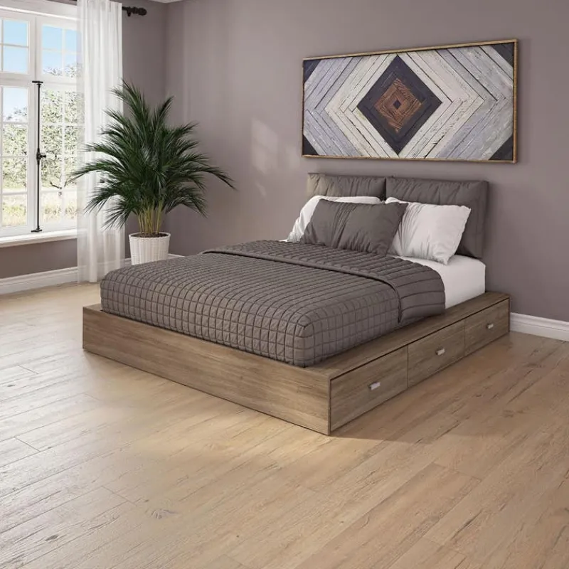 SUA-V 6-Drawer Storage Queen Platform Bed (60")