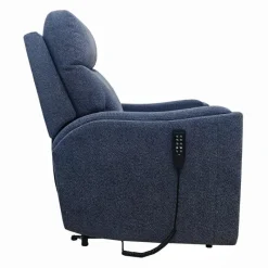 Electric Lift Recliner with Massage, Heat, and Adjustable Headrest - Blue