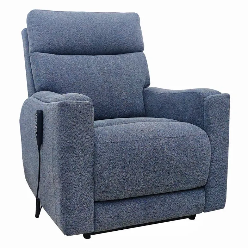 Electric Lift Recliner with Massage, Heat, and Adjustable Headrest - Blue