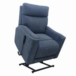 Electric Lift Recliner with Massage, Heat, and Adjustable Headrest - Blue