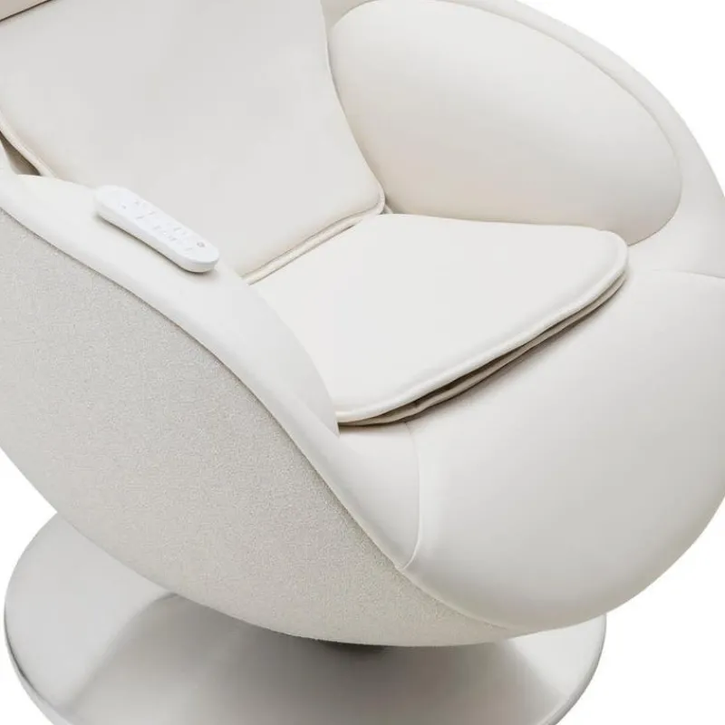 Electric Reclining Massage Chair with Ottoman in Faux Leather –