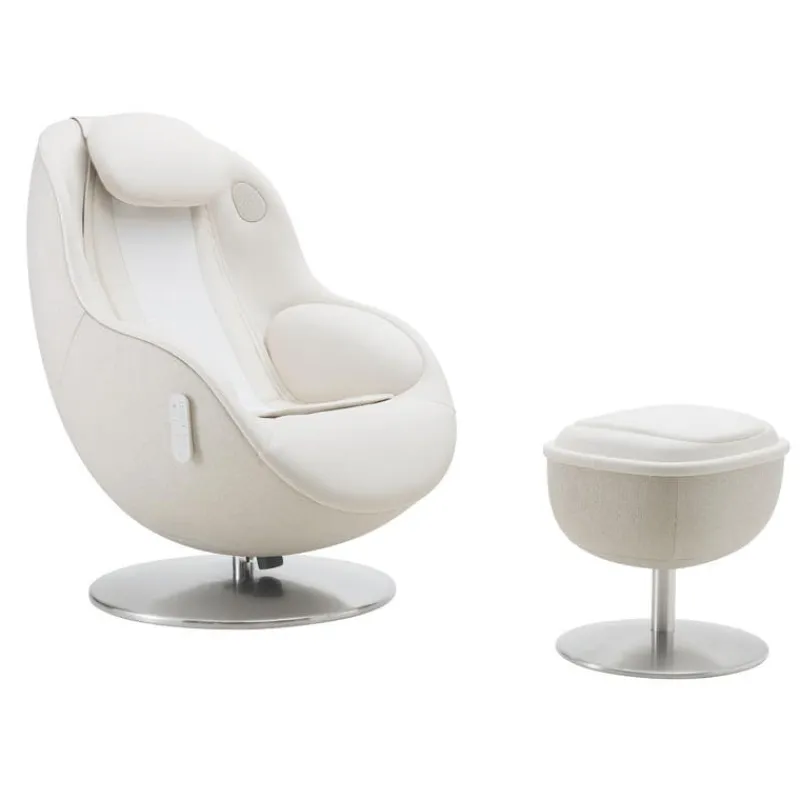 Electric Reclining Massage Chair with Ottoman in Faux Leather –