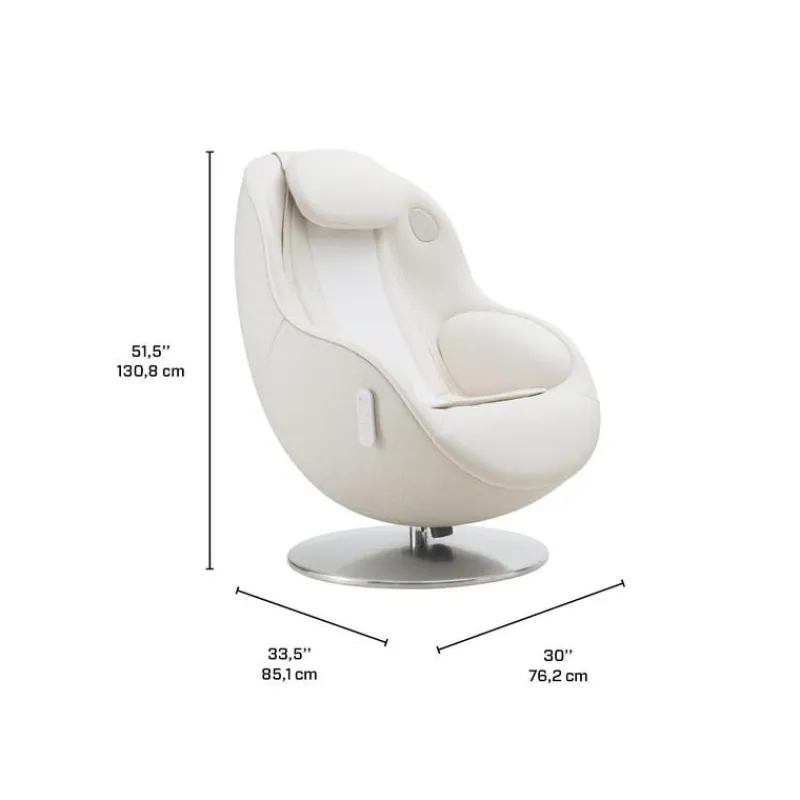 Electric Reclining Massage Chair with Ottoman in Faux Leather –
