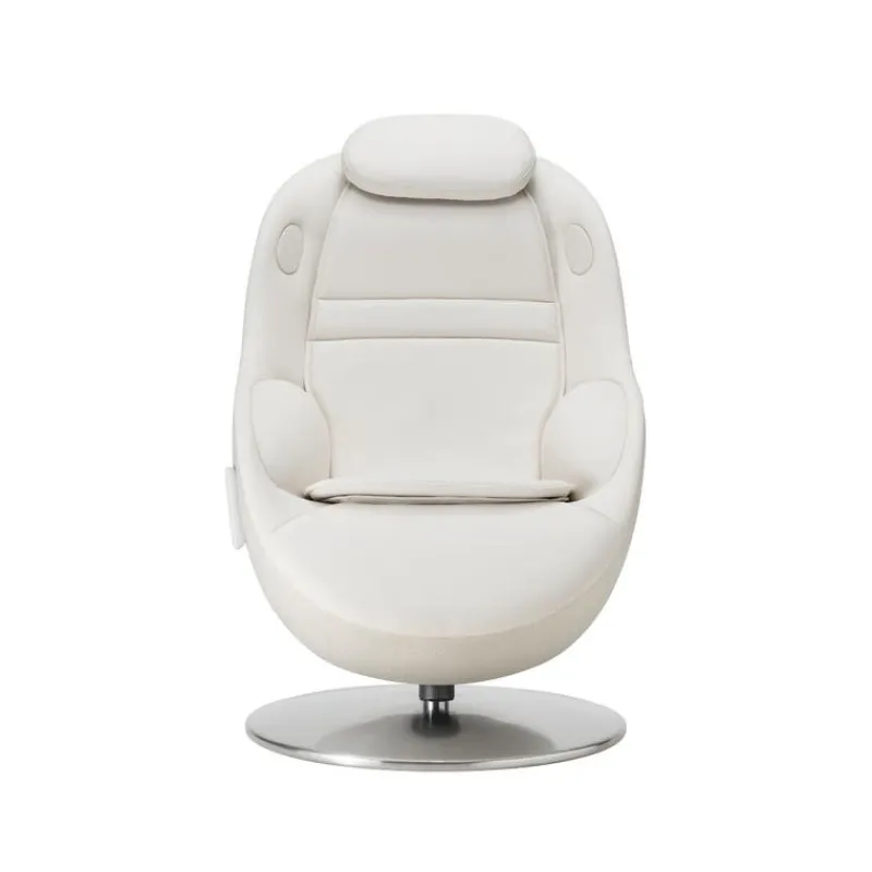 Electric Reclining Massage Chair with Ottoman in Faux Leather –
