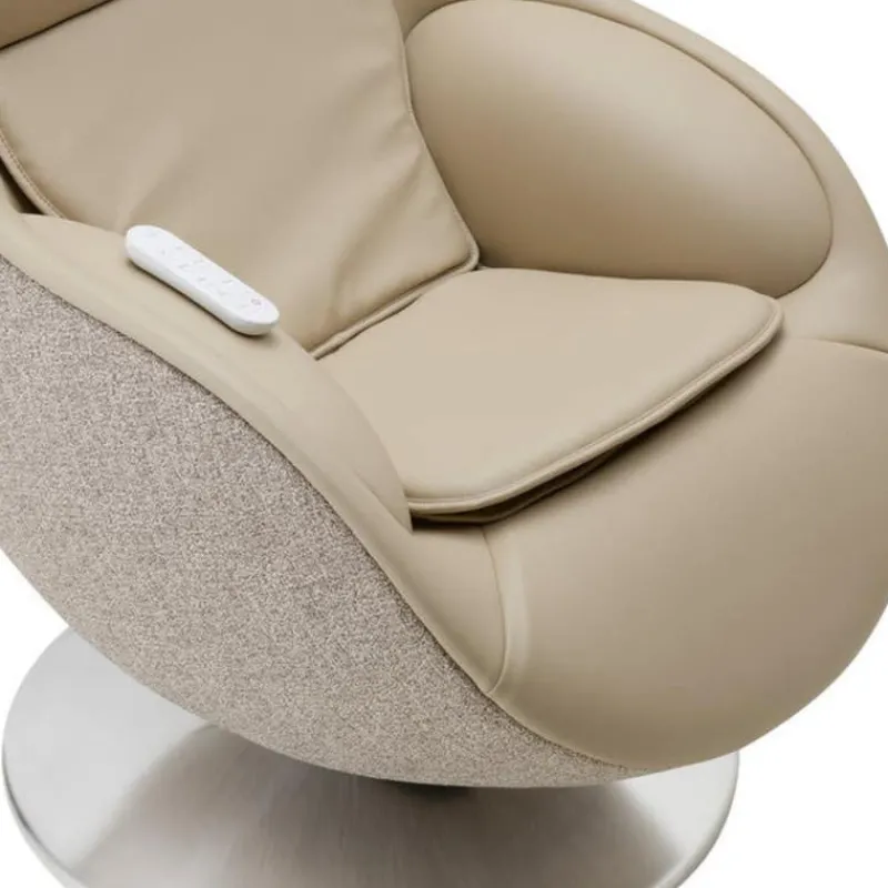 Electric Reclining Massage Chair with Ottoman in Faux Leather –