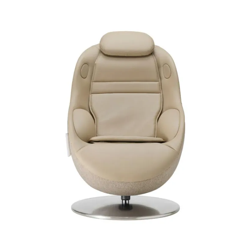 Electric Reclining Massage Chair with Ottoman in Faux Leather –