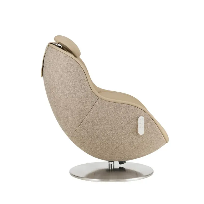 Electric Reclining Massage Chair with Ottoman in Faux Leather –