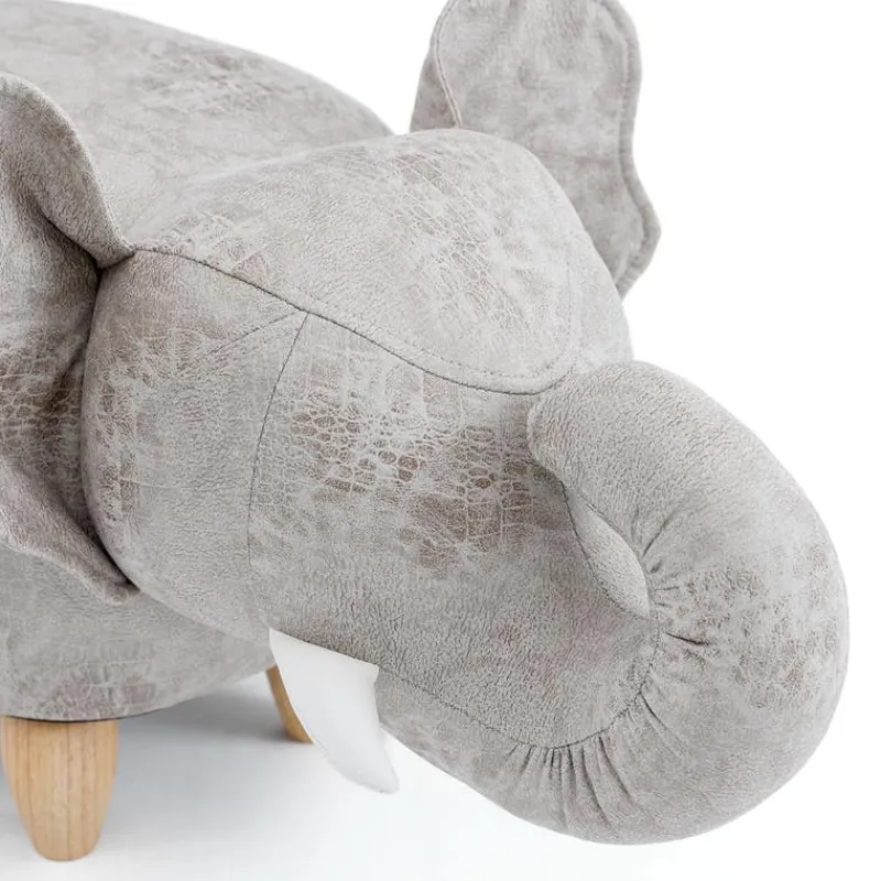 Elephant-Shaped Kids Pouf – 29.5" x 14.2" x 13.8"