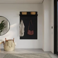 Nexera Entryway Wall-Mounted Coat Rack with Shelf