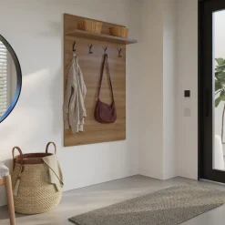 Nexera Entryway Wall-Mounted Coat Rack with Shelf