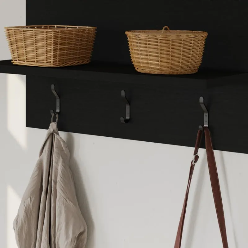 Nexera Entryway Wall-Mounted Coat Rack with Shelf