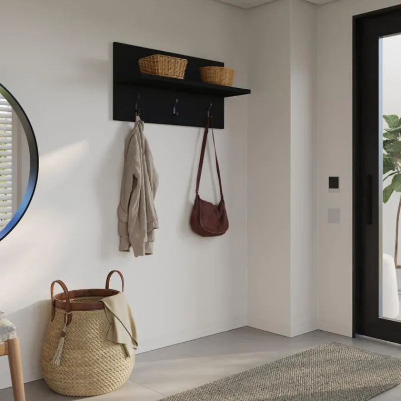 Nexera Entryway Wall-Mounted Coat Rack with Shelf
