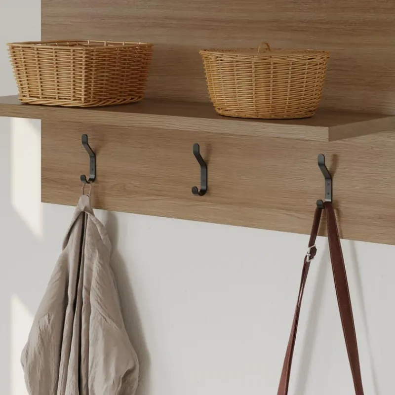 Nexera Entryway Wall-Mounted Coat Rack with Shelf