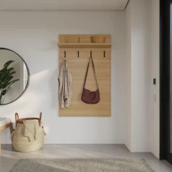 Nexera Entryway Wall-Mounted Coat Rack with Shelf