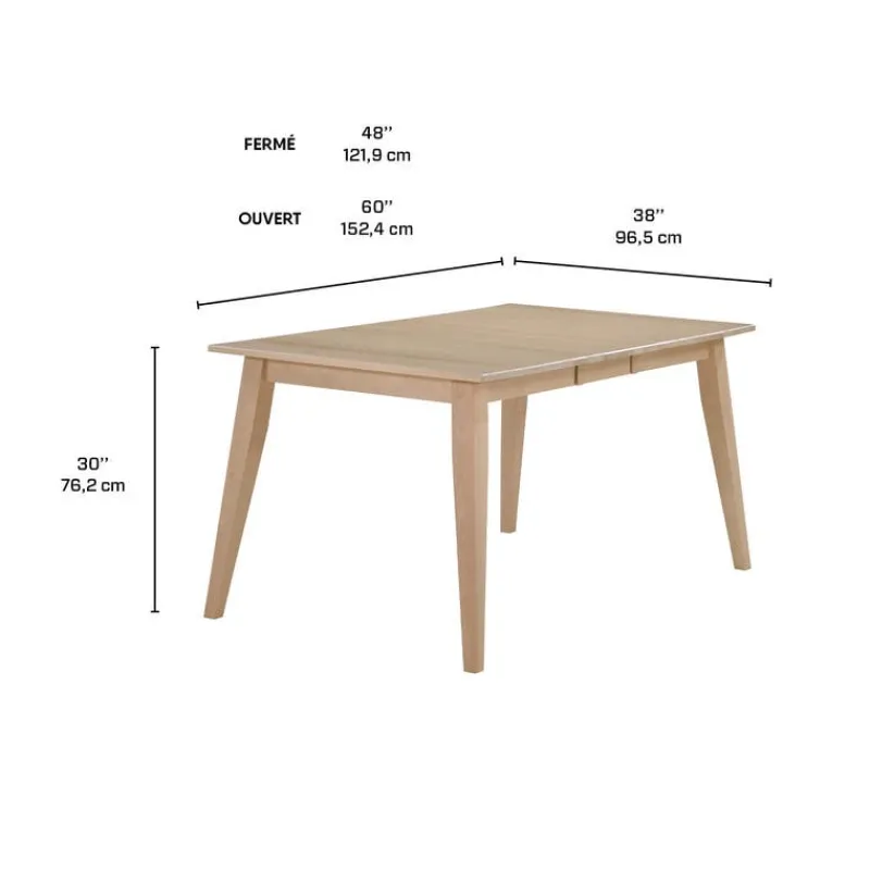 Arboit Poitras Extendable Rectangular Dining Table (54" to 70") -
