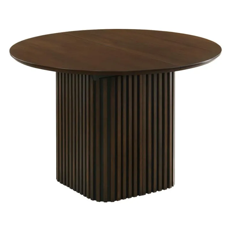 Extendable Round Pedestal Dining Table (48 to 83")