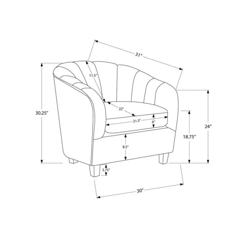 Monarch Fabric Accent Chair -