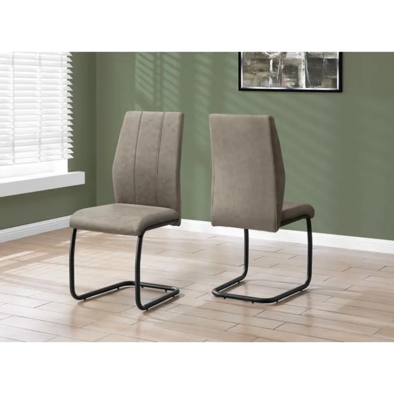 Monarch Fabric Chairs with Black Base (Set of 2) - -