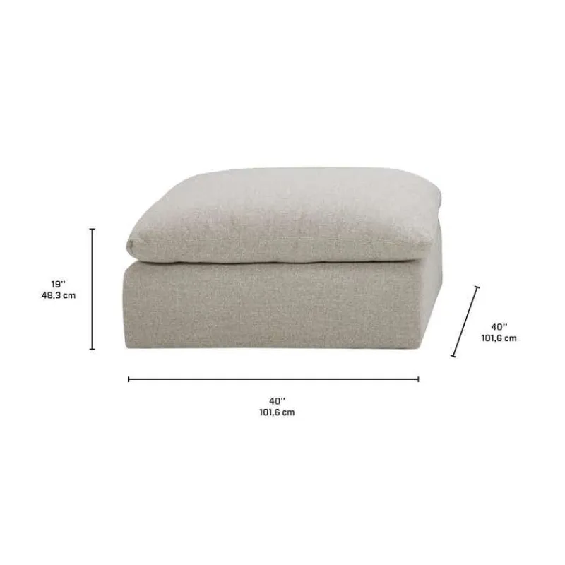 Fabric Ottoman - 40 x 40 x 20