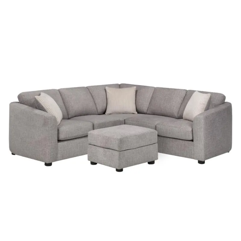 Sofa By Fancy Fabric Sectional with Matching Ottoman