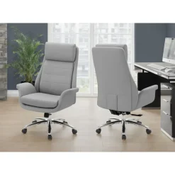 Monarch Faux Leather Ergonomic Office Chair - -
