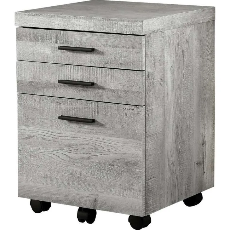 Monarch Filing cabinet - 3 drawer / reclaimed wood / castors -