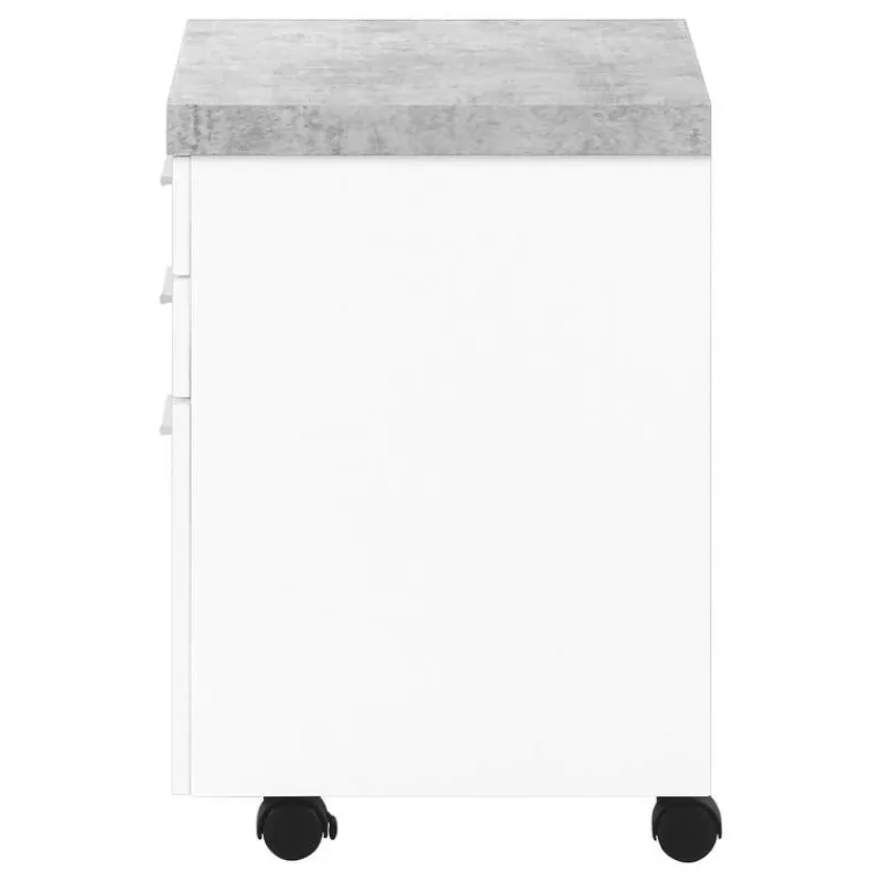 Monarch Filing cabinet - 3 drawer / / cement-look on castor -