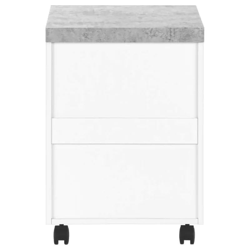 Monarch Filing cabinet - 3 drawer / / cement-look on castor -