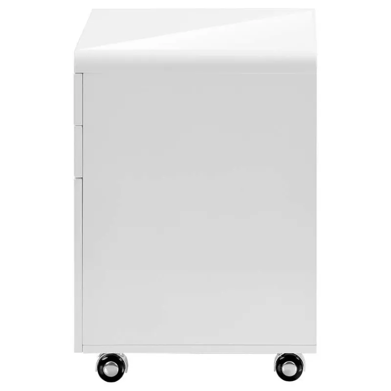 Monarch Filing cabinet - 3 drawers / gloss / castors -
