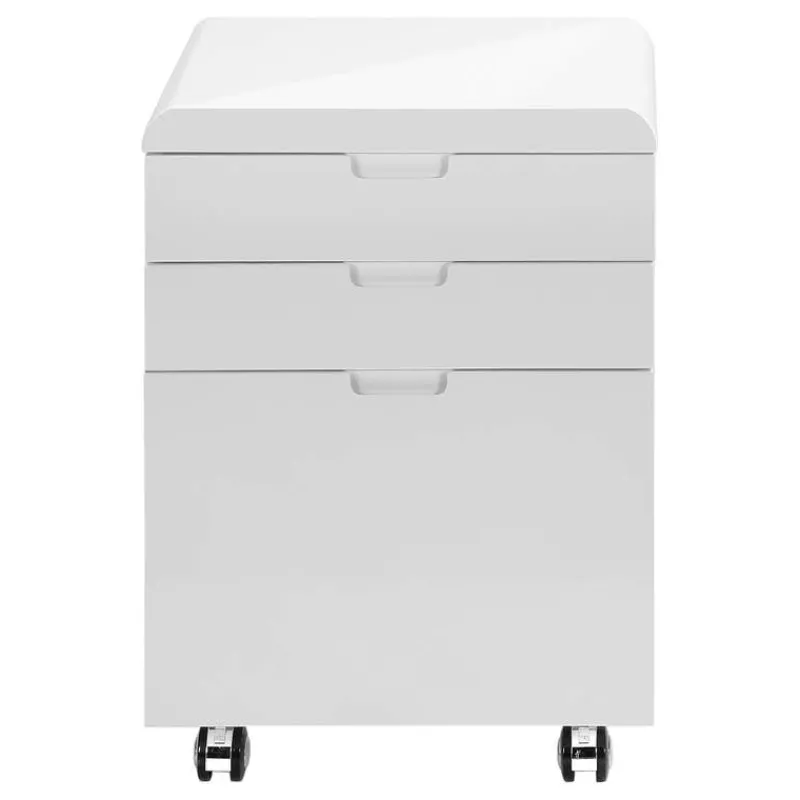 Monarch Filing cabinet - 3 drawers / gloss / castors -