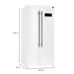 FORNO 15,6 Cu Ft 33 In Refrigerator Side by side - FFRBI1805-33