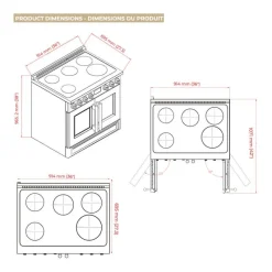 FORNO 36" Range 36" Electric Induction - FFSIN0950-36
