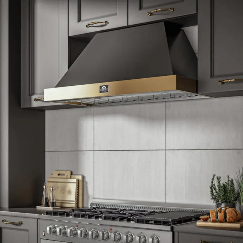 FORNO 48" Wall Mount Range Hood Standard 48" , 600 CFM - FRHWM5078-48