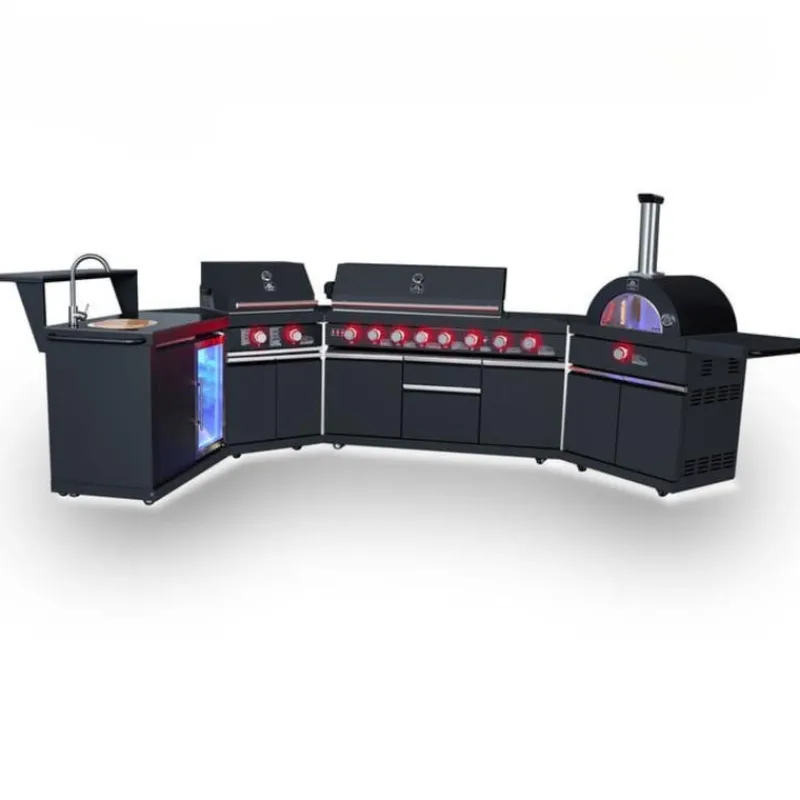 FORNO All’Aperto Outdoor Kitchen with Pizza Oven, Plancha, Sink & Beverage Centre - 99 600 BTU