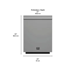 FORNO Dishwasher Built-In 24" 49dB - FDWBI8067-24