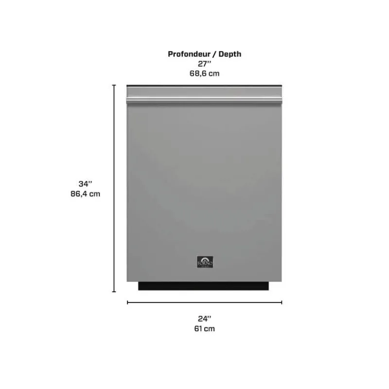 FORNO Dishwasher Built-In 24" 49dB - FDWBI8067-24