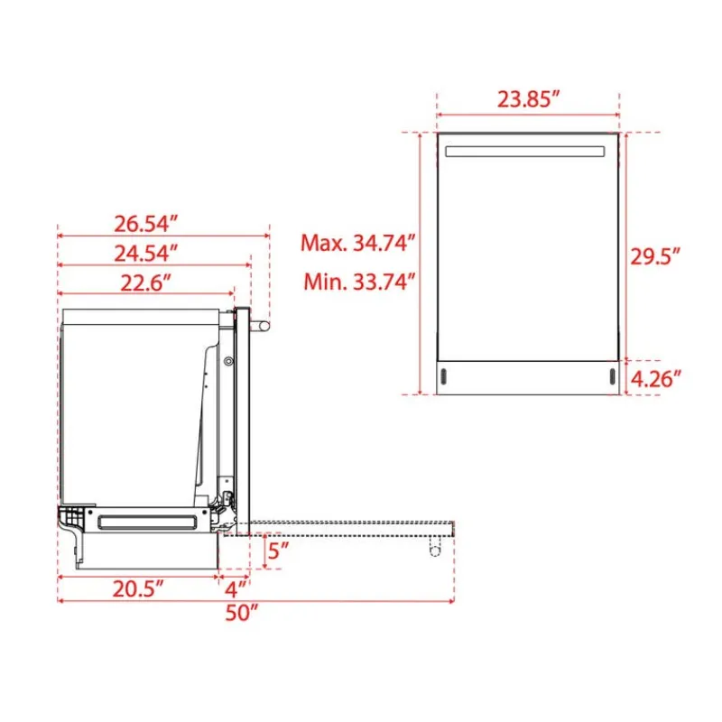 FORNO Dishwasher Built-In 24" 49dB - FDWBI8067-24