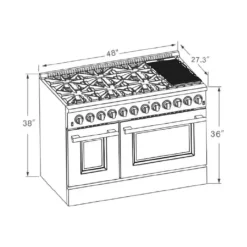 FORNO Dual Fuel Range 48