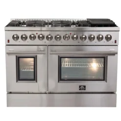 FORNO Dual Fuel Range 48" Electric Gas - FFSGS6156-48