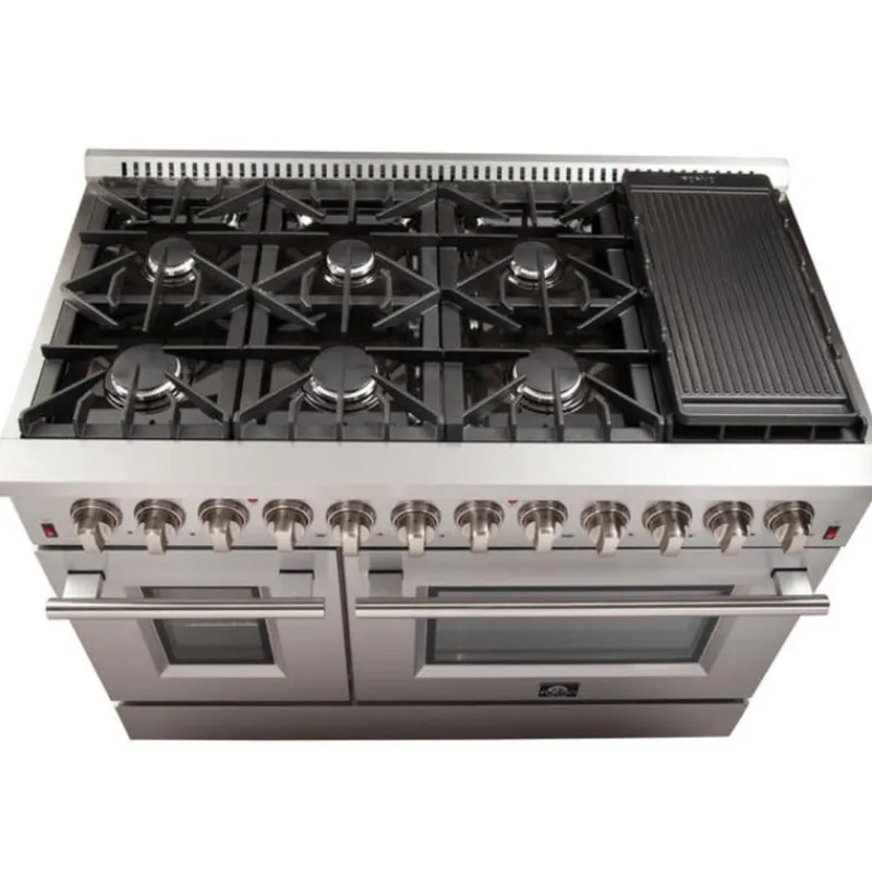 FORNO Dual Fuel Range 48" Electric Gas - FFSGS6156-48