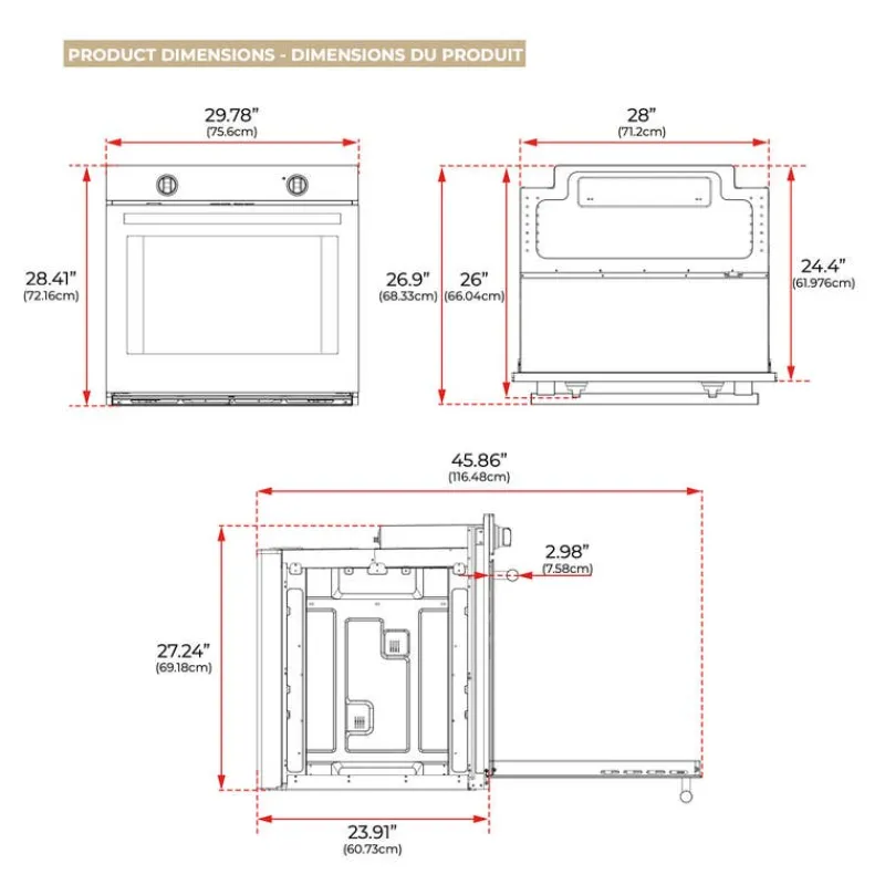 FORNO Electric Wall Over 30" - FBOEL1370-30