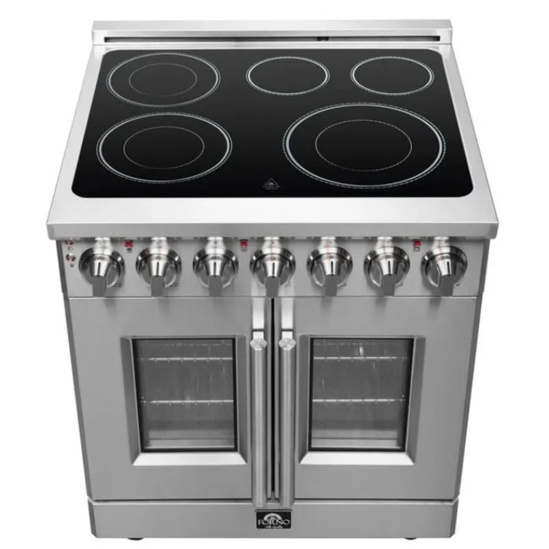 FORNO Freestanding Electric Range with French Doors 30" Electric Glass-Ceramic - FFSEL6955-30