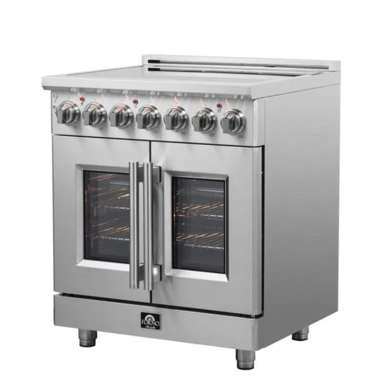 FORNO Freestanding Electric Range with French Doors 30" Electric Glass-Ceramic - FFSEL6955-30