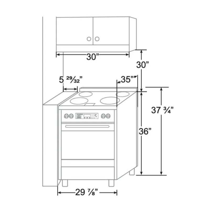 FORNO Range 30" Electric Induction - FFSIN0905-30