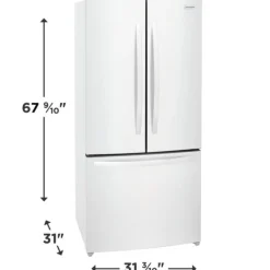 Frigidaire 18 Cu ft 32 In Refrigerator Bottom Freezer, French door - FRFG1723AW